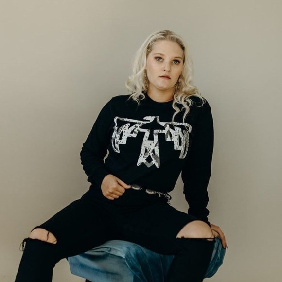 LONG SLEEVE SNAKESKIN THUNDERBIRD Handmade Graphic Tee - Picture 2 of 4